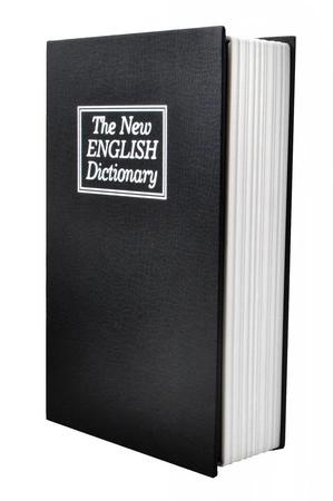 Sejf metalowa KASETKA książka na pieniądze + KLUCZ MALATEC