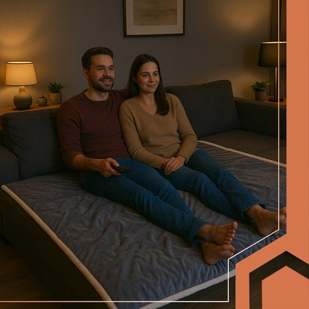 Koc Elektryczny Mata Grzewcza Miękki Gruby Dwuosobowy 180 x 130cm 10 Trybów Ruhhy 26225