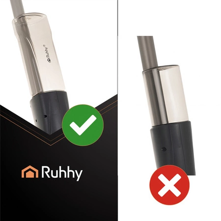 Mop Płaski ze Spryskiwaczem Mikrofibra 41 cm Pojemny 600 ml + 2 Ściereczki Ruhhy 26152