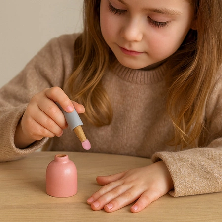 Drewniany Zestaw Kosmetyczny 17w1 Kruzzel Zabawka Edukacyjna Dla Dzieci