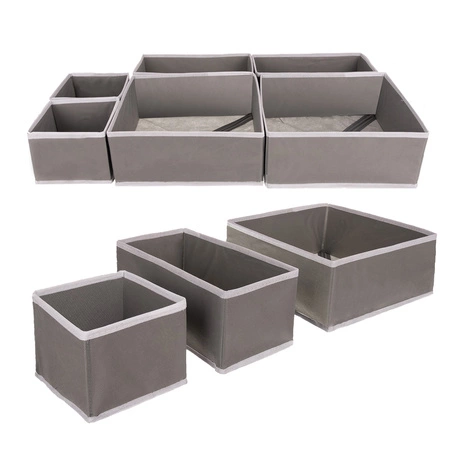 Organizer do Szuflady na Bieliznę Skarpetki Akcesoria Zestaw 6 Pojemników RUHHY 25764