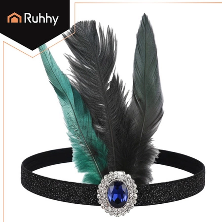 Zestaw Retro Ruhhy Karnawał Lata 20 Stylowy kostium z akcesoriami 9el Damski 26273