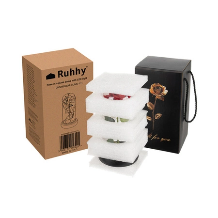 Wieczna Róża w Szkle LED Świecąca Prezent na Dzień Matki Mamy w Pudełku XL Ruhhy 25682
