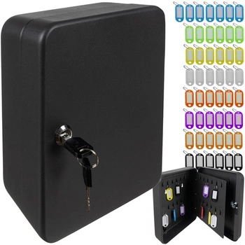 Skrzynka Szafka Kasetka Sejf na Klucze Zawieszki 48 Zawieszek Metalowa XL MALATEC