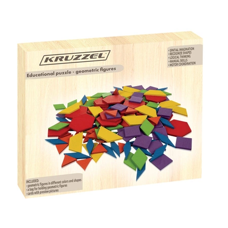 Drewniane Puzzle Układanka Gra Logiczna Mozaika XL KRUZZEL