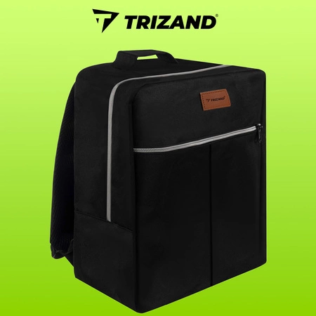 Plecak do Samolotu Bagaż Podręczny Torba Podróżny Lekki +Kosmetyczka Czarny TRIZAND