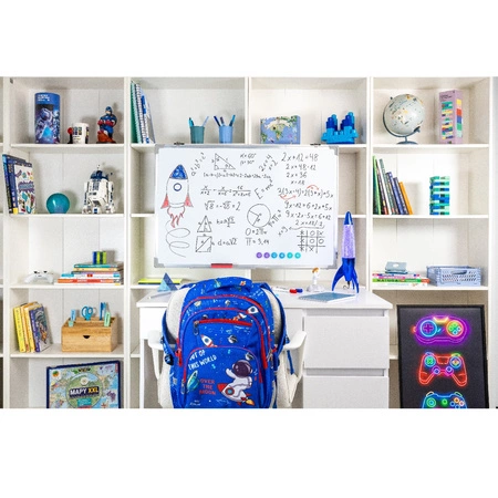 Tablica Magnetyczna Suchościeralna Biała 60x40 cm + Magnesy Gąbka Markery MAALEO