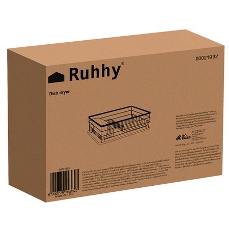 Suszarka do Naczyń Ociekacz Czarna Stojąca z Tacką RUHHY