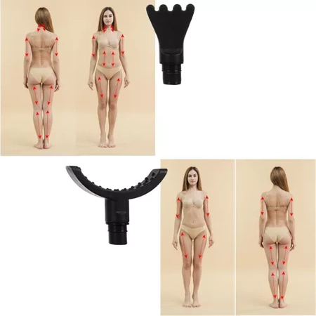 Pistolet do Masażu Masażer Gun Mocny do Ciała Pleców Wibracyjny 12 Końcówek MALATEC