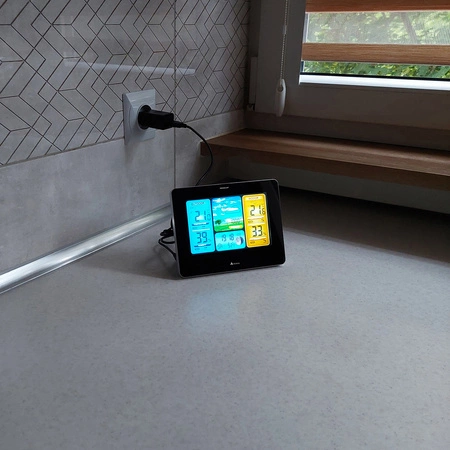 Stacja Pogodowa Pogody Higrometr Bezprzewodowa Termometr Czujnik Zegar Data IZOXIS