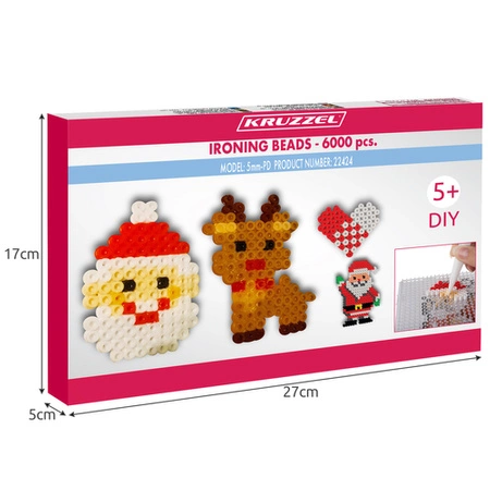 Koraliki do Prasowania Zestaw Szablony Prasowanka 6000szt Wzory + Magnesy KRUZZEL