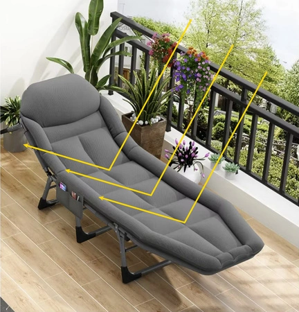 Łóżko Turystyczne Składane Polowe Leżak Kanadyjka Leżanka Stabilne 150kg UV TRIZAND