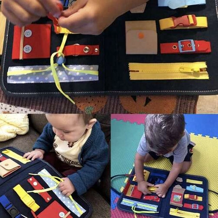 Tablica Manipulacyjna Sensoryczna Montessori Edukacyjna Zabawka dla Dzieci KRUZZEL