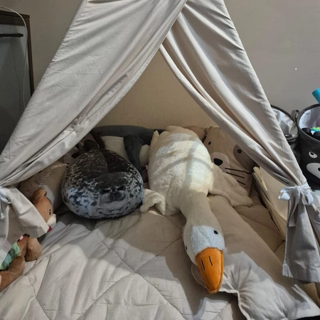 Gęś Pluszowa Maskotka Pluszak Przytulanka Poduszka Gąska 130cm dla Dzieci 0 KRUZZEL