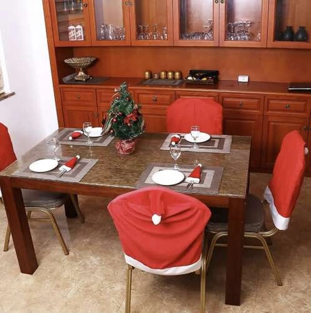 Etui na Sztućce Świąteczne Pokrowce Pokrowiec na Święta Czapka Mikołaj x 12 RUHHY