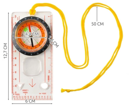 Kompas Mapowy Płytkowy Podziałka Busola Mapnik TRIZAND
