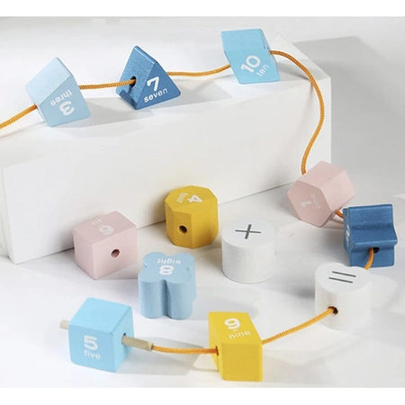 Sorter Kostka Edukacyjna Elastyczna Drewniana Sensoryczna Klocki Montessori KRUZZEL