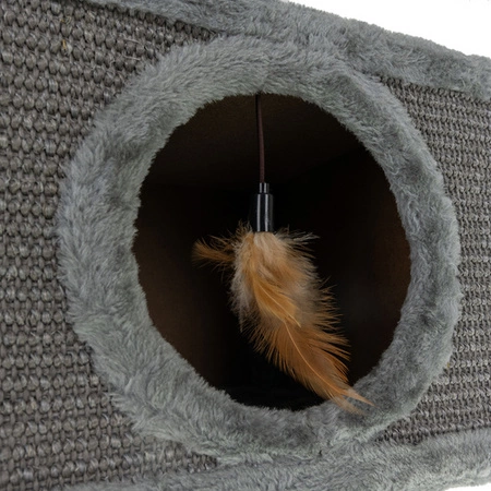 Drapak dla Kota Legowisko Domek dla Kotów Budka Posłanie Stabilny + Zabawka Purlov 26215