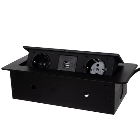 Gniazdo Chowane w Blat Nablatowe Gniazdko + 2 USB IZOXIS