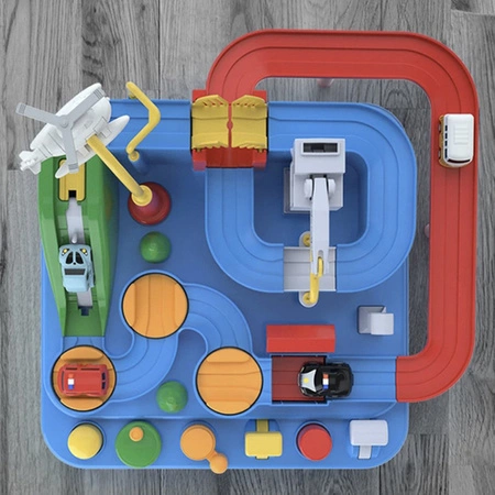 Tor Przeszkód Interaktywny dla Autek Zjazd Samochodowy + Auta Gra w Autka KRUZZEL