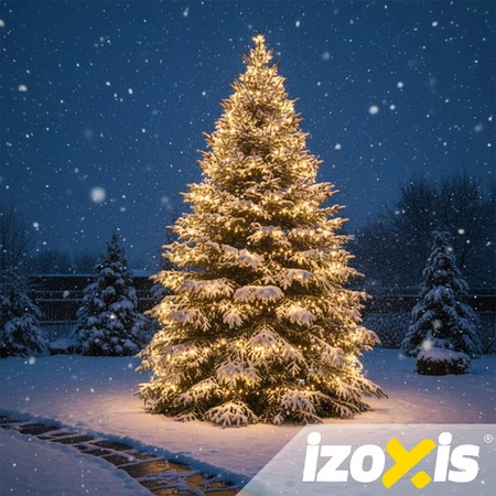 Lampki Choinkowe 500LED Flash 35m IZOXIS Zewnętrzne Świąteczne Ciepłe Białe