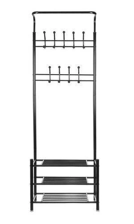 Stojak Wieszak na Ubrania Pólki Haczyki Na Kurtki Buty Metalowy RUHHY