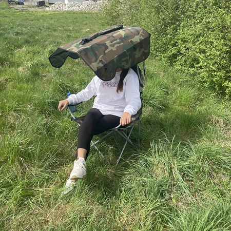 Krzesło Wędkarskie Turystyczne Fotel z Daszkiem TRIZAND