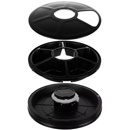 Automatyczny czarny podajnik karmy marki PURLOV