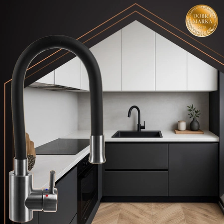 Bateria Kuchenna Zlewozmywakowa Elastyczna Giętka Wylewka Perlator Kran 360 Ruhhy 26324