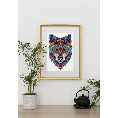 Puzzle Drewniane Układanka Edukacyjna Klocki dla Dzieci Dorosłych Gra Wilk KRUZZEL