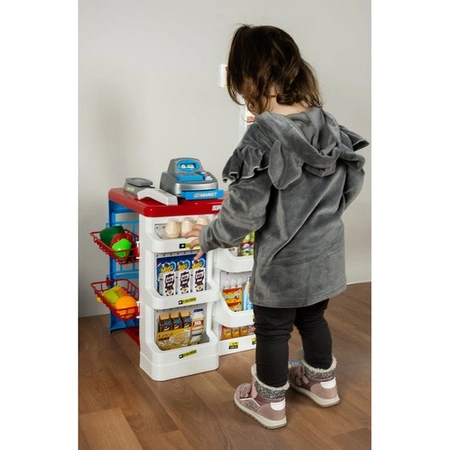 Supermarket Sklep Kasa dla Dzieci Stragan + Wózek Koszyk z Akcesoria Duży ISO TRADE