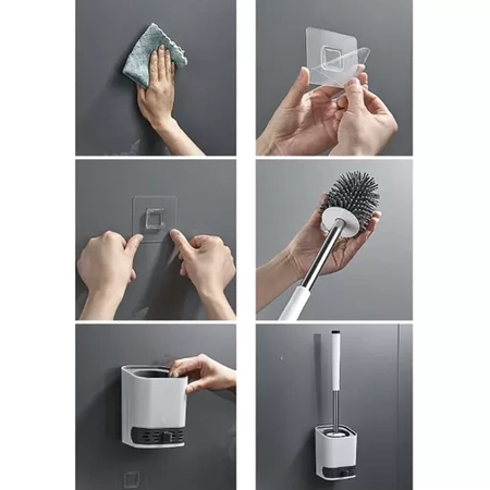 Szczotka do WC Toaletowa Toalety Łazienki Stojak Zestaw Komplet RUHHY