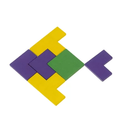 Układanka Puzzle Klocki Drewniane Gra Zabawka Logiczna Edukacyjna 40 el KRUZZEL