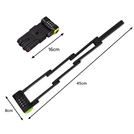 Zapięcie Rowerowe Składane Blokada do Roweru Mocne Zabezpieczenie na Kod Trizand 25733