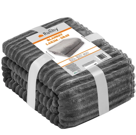 Koc Narzuta Pled na Łóżko Miękki Gruby Ciepły XXL Dwuosobowy 160x200 cm RUHHY