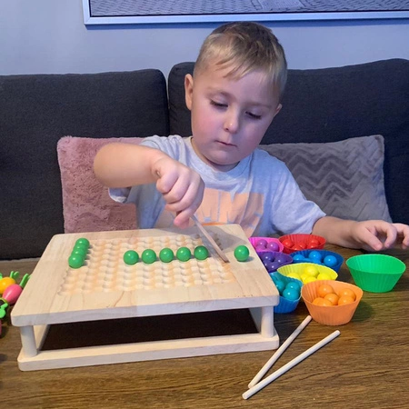 Gra Memory Farma Pamięciowa Montessori Układanka dla Dzieci Pamięć Foremki KRUZZEL