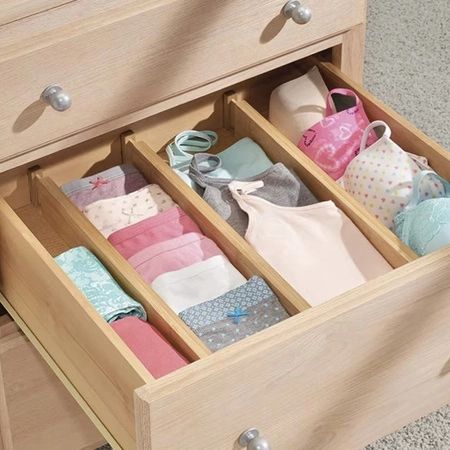 Organizer do Szuflady Seprator Szuflad Regulowana Przegroda Bambusowy 4 szt RUHHY