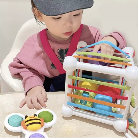 Kostka Elastyczna Sensoryczna Sorter Kwadrat Gumki KRUZZEL