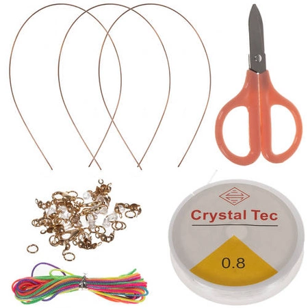 Zestaw do Robienia Bransoletek Koraliki DIY 900el KRUZZEL