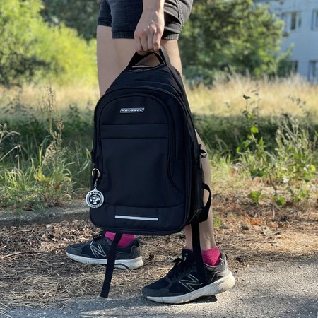 Plecak Szkolny Czarny Sportowy Młodzieżowy Męski dla Dzieci Pojemny 22l KRUZZEL