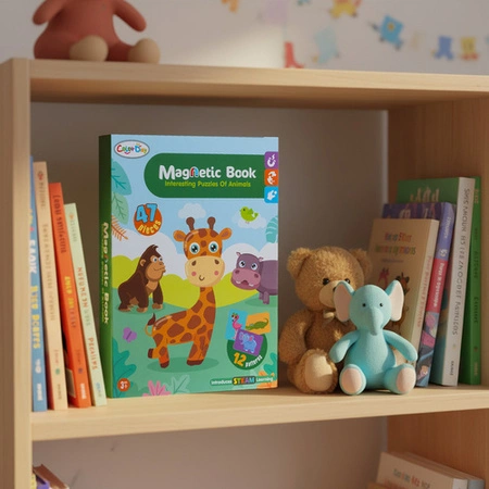 Układanka Magnetyczna Edukacyjna Montessori dla Dzieci - Zwierzęta Zestaw