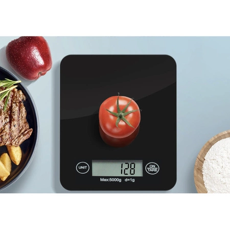 Waga Kuchenna Szklana Elektroniczna Precyzyjna do 5kg LCD 1g Cyfrowa Płaska RUHHY