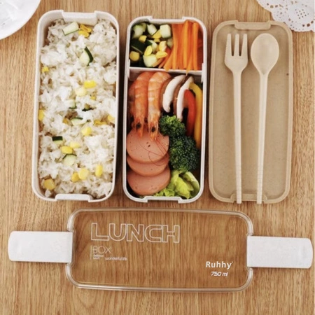Śniadaniówka Lunchbox Pojemnik na Lunch Box Zestaw do Szkoły dla Dzieci 750 RUHHY