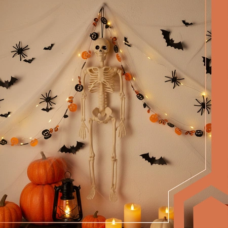 Szkielet Kościotrup na Halloween Wiszący Dekoracja Ruchomy Kości 40 cm Ruhhy 26027