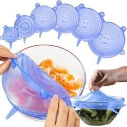 Pokrywki Silikonowe Uniwersalne do Żywności 6szt RUHHY