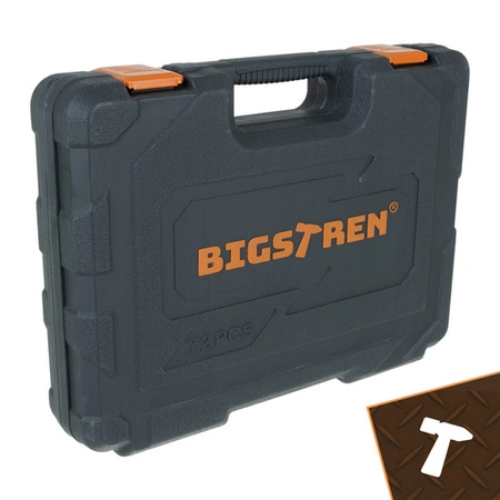 Zestaw narzędzi Bigstren 72 el. Klucze Nasadowe 1/4" 1/2" Grzechotki 72T 26846