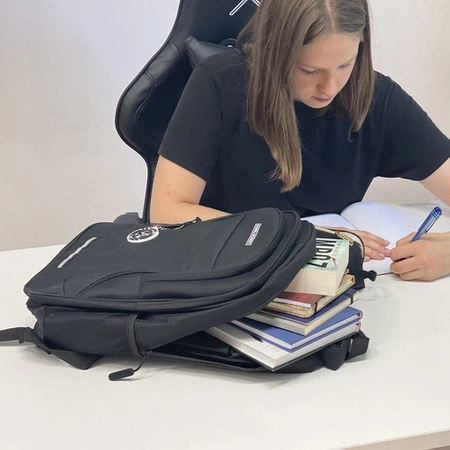 Plecak Szkolny Czarny Sportowy Młodzieżowy Męski dla Dzieci Pojemny 22l KRUZZEL