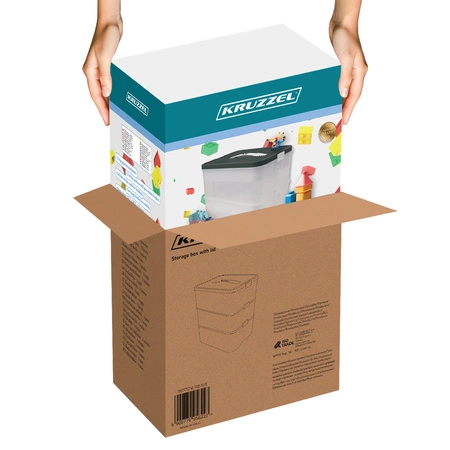 Pojemnik na Klocki Pudełko 22l Organizer z Przegródkami Duży 3 Piętrowy Kruzzel 25757