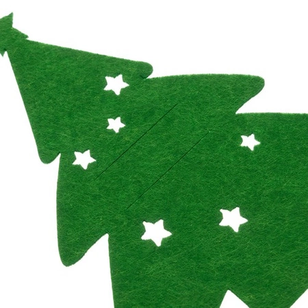 Świąteczne Etui na Sztućce Boże Narodzenie Pokrowiec Choinka 12szt na Stół RUHHY