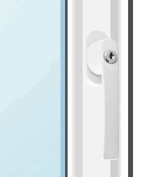 Klamka do Okna Okienna Biała z Kluczykiem Zamkiem do Okien na Zamek Klucze MALATEC
